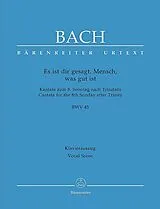 Johann Sebastian Bach Notenblätter Es ist dir gesagt Mensch was gut ist