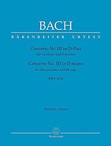 Johann Sebastian Bach Notenblätter Konzert D-Dur Nr.3 BWV1054