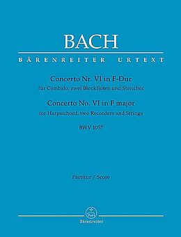 Johann Sebastian Bach Notenblätter Konzert F-Dur Nr.6 BWV1057