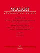 Wolfgang Amadeus Mozart Notenblätter Serenade B-Dur KV361 für 2 Oboen