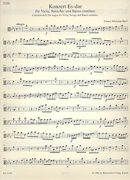 Johann Sebastian Bach Notenblätter Konzert Es-Dur für