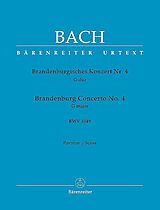 Johann Sebastian Bach Notenblätter Brandenburgisches Konzert G-Dur Nr.4