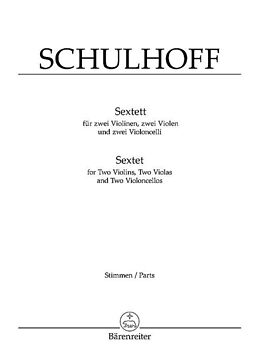 Erwin Schulhoff Notenblätter Sextett (1924) für 2 Violinen, 2 Violen und