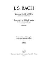 Johann Sebastian Bach Notenblätter Konzert D-Dur Nr.3 BWV1054 für Cembalo