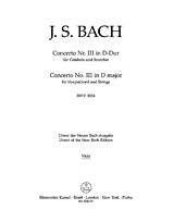 Johann Sebastian Bach Notenblätter Konzert D-Dur Nr.3 BWV1054 für Cembalo