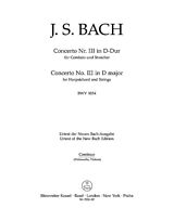 Johann Sebastian Bach Notenblätter Konzert D-Dur Nr.3 BWV1054 für Cembalo