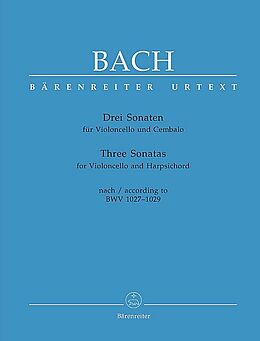 Johann Sebastian Bach Notenblätter 3 Sonaten nach BWV1027-1029