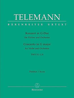 Georg Philipp Telemann Notenblätter Konzert G-Dur TWV51-G8