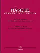 Georg Friedrich Händel Notenblätter Sämtliche Sonaten