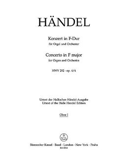 Georg Friedrich Händel Notenblätter Konzert F-Dur op.4,4 HWV292