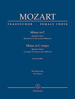 Wolfgang Amadeus Mozart Notenblätter Messe C-Dur KV220 (KV196b)