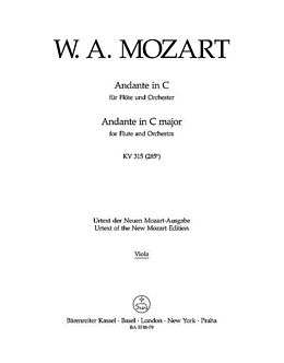 Wolfgang Amadeus Mozart Notenblätter Andante C-Dur KV315