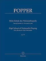David Popper Notenblätter Hohe Schule des Violoncellospiels op.73 - 40 Etüden