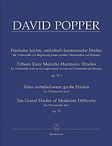 David Popper Notenblätter 15 leichte Etüden op.76,1 und