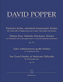 David Popper Notenblätter 15 leichte Etüden op.76,1 und
