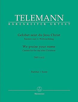 Georg Philipp Telemann Notenblätter Gelobet seist du Jesu Christ TVWV1-612