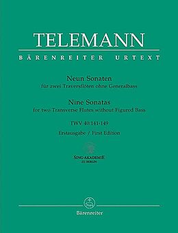 Georg Philipp Telemann Notenblätter 9 Sonaten TWV40-141-149