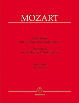 Wolfgang Amadeus Mozart Notenblätter 2 Duos nach KV423 und KV424 für Violine