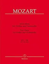 Wolfgang Amadeus Mozart Notenblätter 2 Duos nach KV423 und KV424