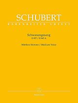 Franz Schubert Notenblätter Schwanengesang D957/D965a