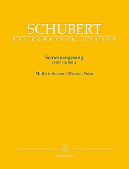 Franz Schubert Notenblätter Schwanengesang D957/D965a