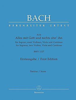Johann Sebastian Bach Notenblätter Alles mit Gott und nichts ohn ihn BWV1127