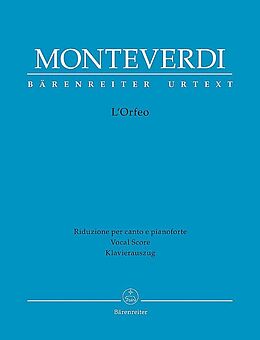 Claudio Monteverdi Notenblätter LOrfeo Klavierauszug (it)