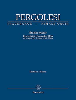 Giovanni Battista Pergolesi Notenblätter Stabat mater für Soli, Frauenchor