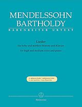 Felix Mendelssohn-Bartholdy Notenblätter Lieder für hohe (mittlere) Stimme und Klavier
