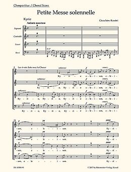 Gioacchino Rossini Notenblätter Petite messe solennelle