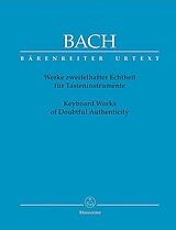 Johann Sebastian Bach Notenblätter Werke zweifelhafter Echtheit