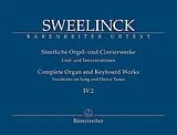 Jan Pieterszon Sweelinck Notenblätter Sämtliche Orgel- und Klavierwerke