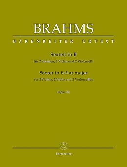Johannes Brahms Notenblätter Sextett B-Dur op.18 für 2 Violinen
