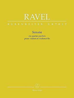 Maurice Ravel Notenblätter Sonate en 4 parties für Violine und