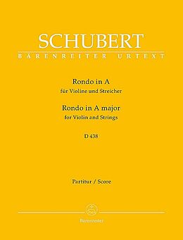 Franz Schubert Notenblätter Rondo A-Dur D438 für Violine und Streicher