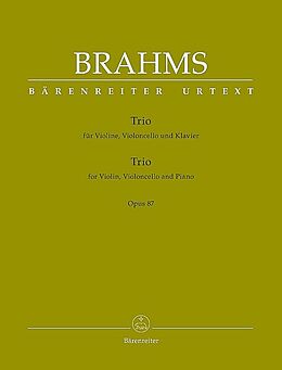 Johannes Brahms Notenblätter Trio C-Dur Nr.2 op.87 für Violine