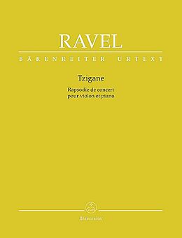 Maurice Ravel Notenblätter Tzigane für Violine und Orchester für