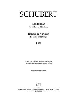 Franz Schubert Notenblätter Rondo A-Dur D438 für Violine