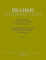 Johannes Brahms Notenblätter Sonatensatz c-Moll aus der F.A.E.-Sonate WoO2