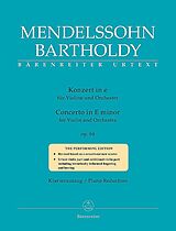 Felix Mendelssohn-Bartholdy Notenblätter Konzert e-Moll op.64 für Violine und Orchester (Spätfassung)