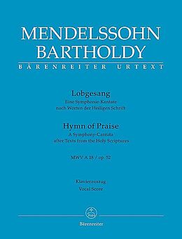 Felix Mendelssohn-Bartholdy Notenblätter Lobgesang op.52 MWV A18