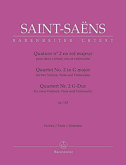 Camille Saint-Saëns Notenblätter Quartett G-Dur Nr.2 op.153