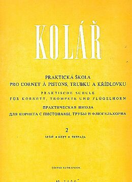 Jaroslav Kolár Notenblätter Praktische Schule für Kornett