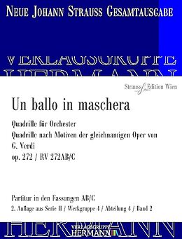 Johann (Sohn) Strauss Notenblätter Quadrille Un ballo in maschera op.272 RV272