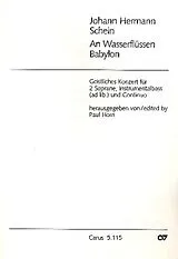Johann Hermann Schein Notenblätter An Wasserflüssen Babylon für