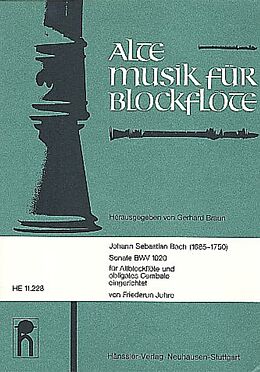 Johann Sebastian Bach Notenblätter Sonate BWV1020