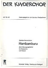 Günther Kretzschmar Notenblätter Rambamburu 10 Bewegungslieder