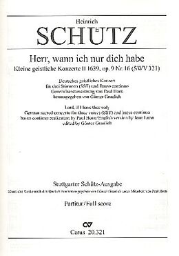 Heinrich Schütz Notenblätter Herr ich nur dich habe SWV321 op.9,14
