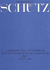 Heinrich Schütz Notenblätter Christe fac ut sapiam op.13,12 SWV431