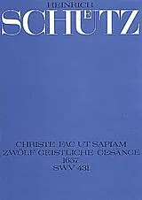 Heinrich Schütz Notenblätter Christe fac ut sapiam op.13,12 SWV431